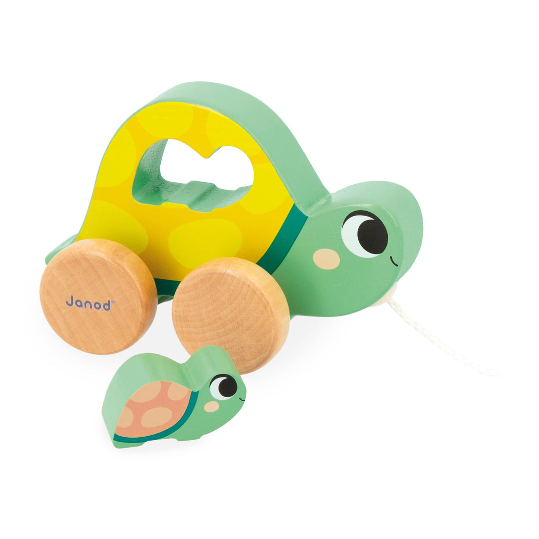 Pull along turtle toy from Janod Toy Box 18 months