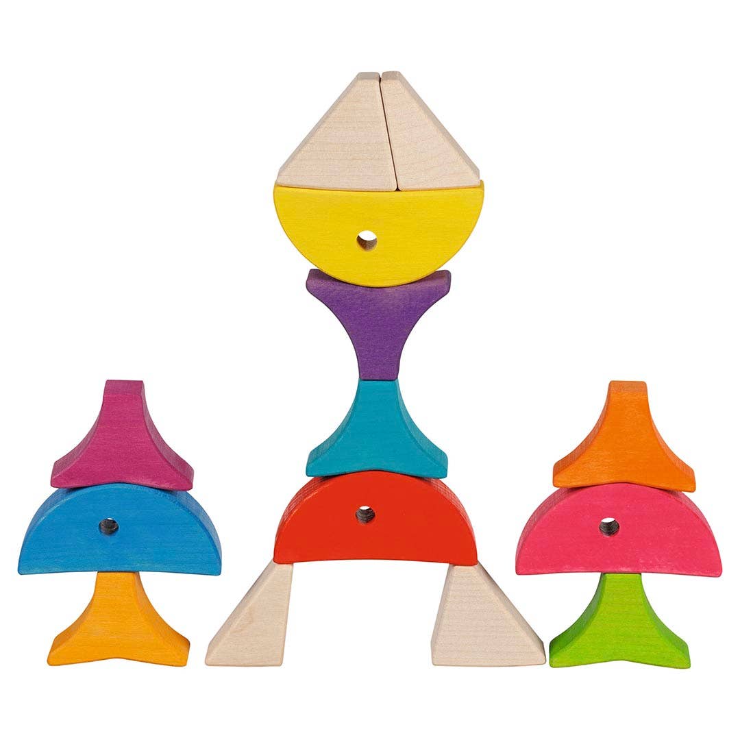 Goki Colour and Shape Sorting Game - 6 colourful fishes, a best toddler toy for playful learning.