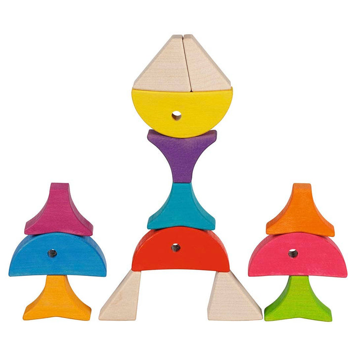 Goki Colour and Shape Sorting Game - 6 colourful fishes, a best toddler toy for playful learning.