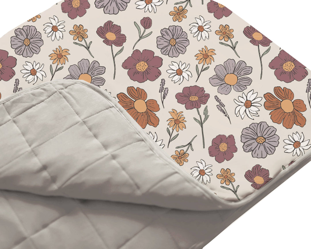Gunamuna Cloud Comforter Blanket in Bouquet, organic baby blanket for infants.