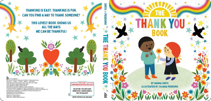 Thanking a teacher spread from Thank You Book children's gratitude board book