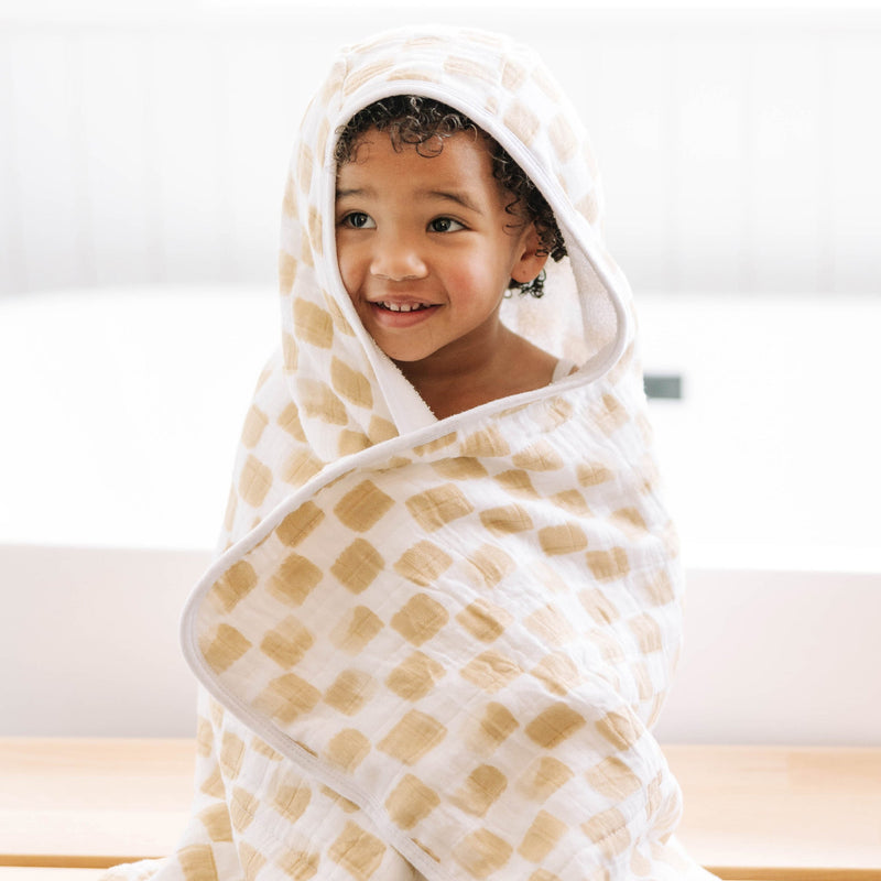 Little Unicorn Toddler Hooded Towel - Adobe Checker, hooded towels for babies in playful design
