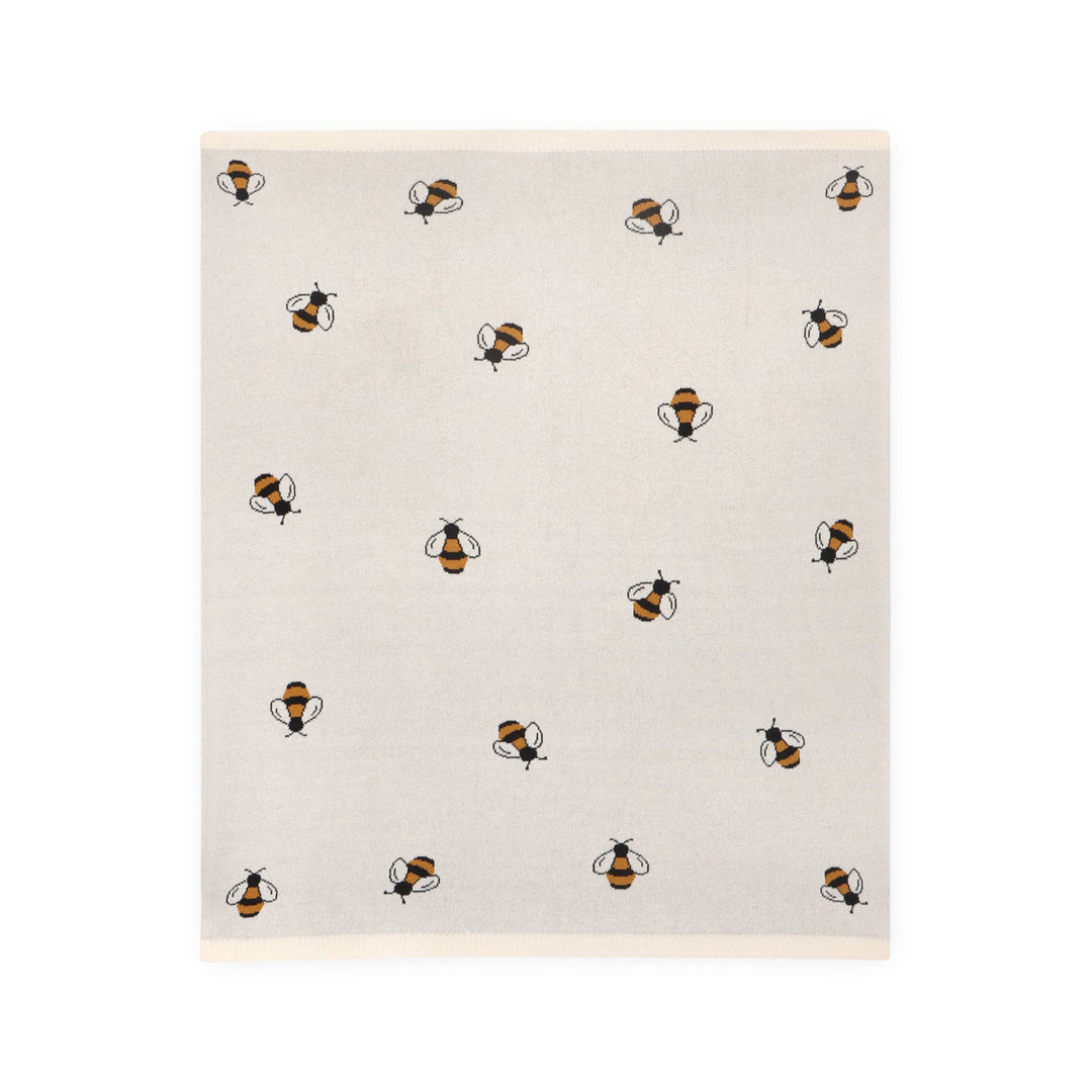 Viverano Organics Bee Baby Blanket, soft and cozy, perfect for newborn receiving blankets.