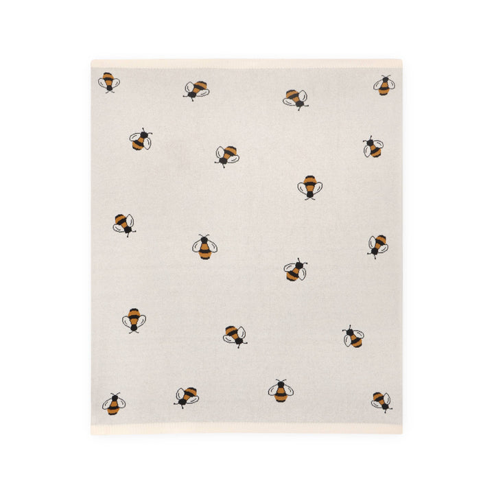 Viverano Organics Bee Baby Blanket, soft and cozy, perfect for newborn receiving blankets.