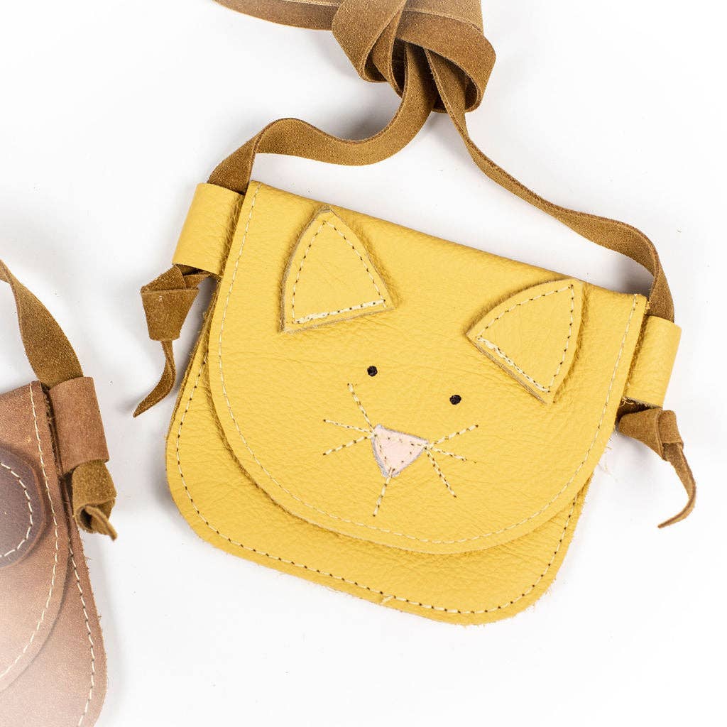 Kids leather crossbody bag, Starry Knight Design Doggie Critter Purse
