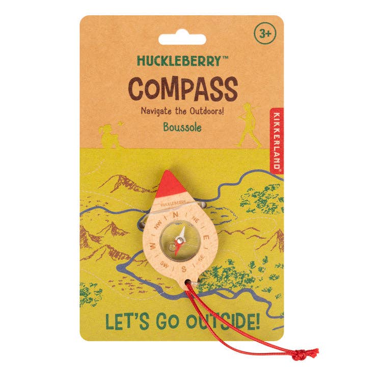 Huckleberry Compass children's outdoor exploration toy in package