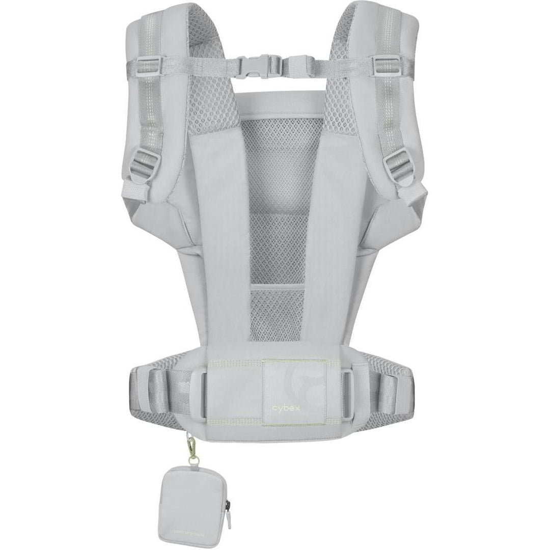 Cybex Laya Fog Grey close-up detail – padded shoulder straps, head support, and adjustable seat