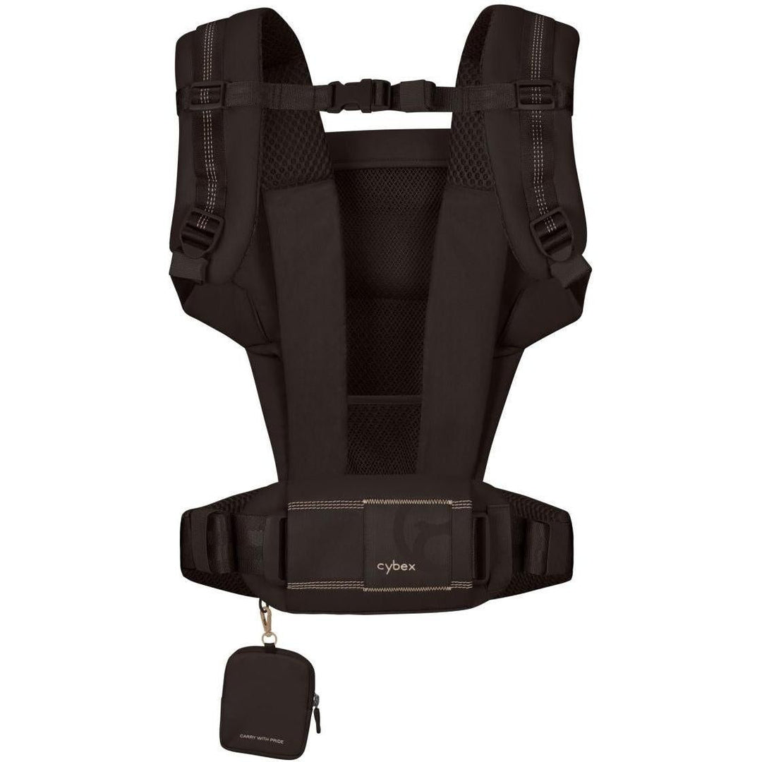 Cybex Laya Chocolate Brown close-up detail – padded shoulder straps, head support, and adjustable seat