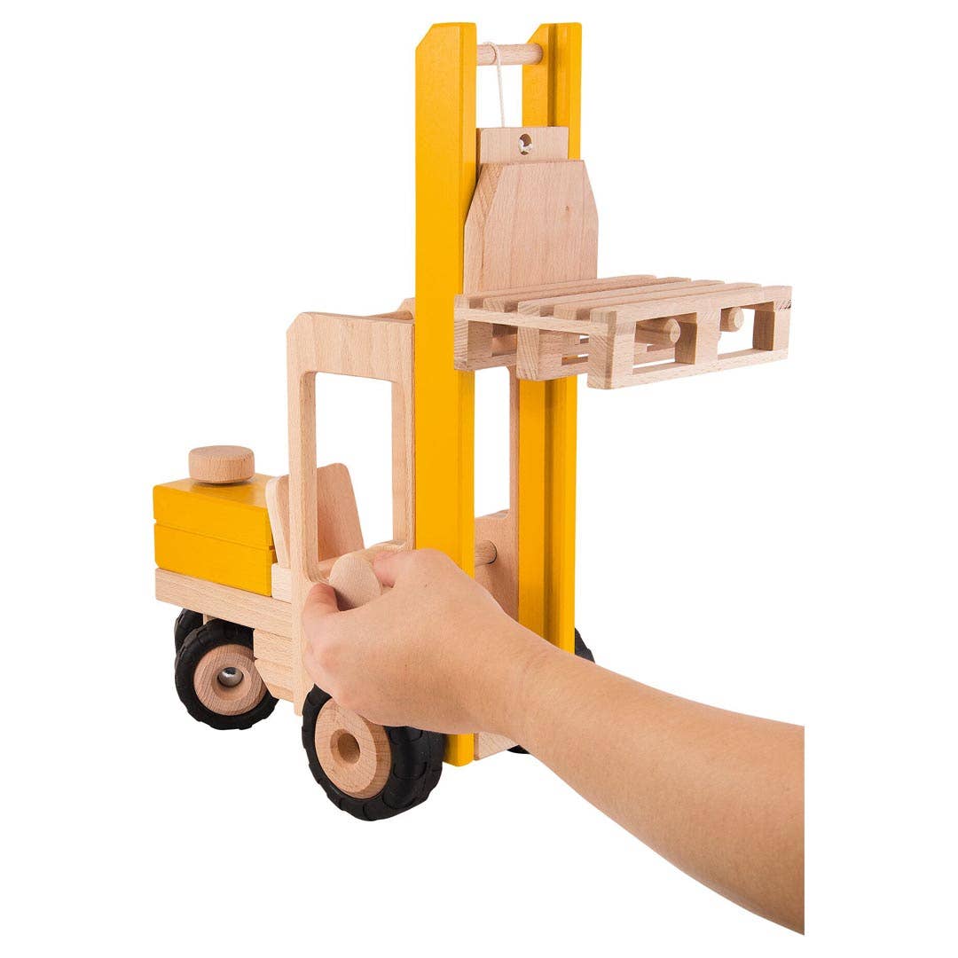 Goki Construction Truck - Forklift, a kid toy that combines learning with interactive play.