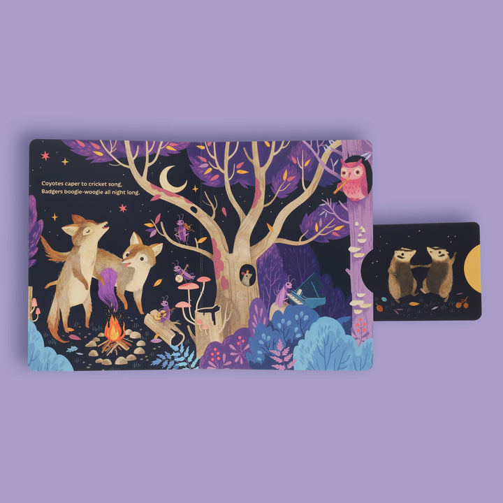 Sturdy pull tab novelty feature shown in Moonlight Prance interactive book