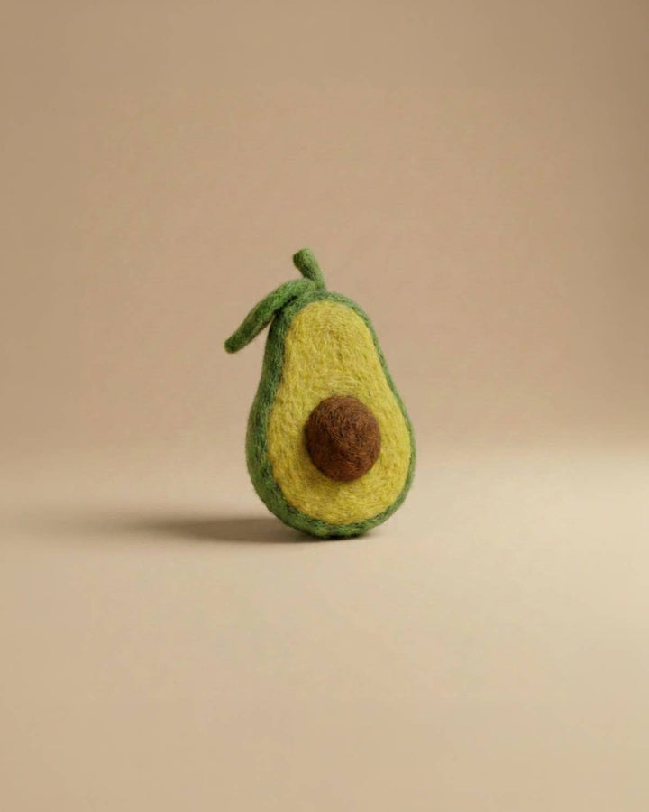 Kaddu Felt Avocado Vegetable Play Food, handmade wool toy for toy kitchens