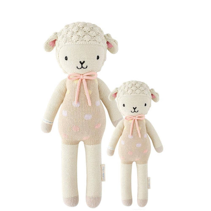 Cuddle and Kind lucy pastel lamb 100% organic cotton stuffed animal for baby 