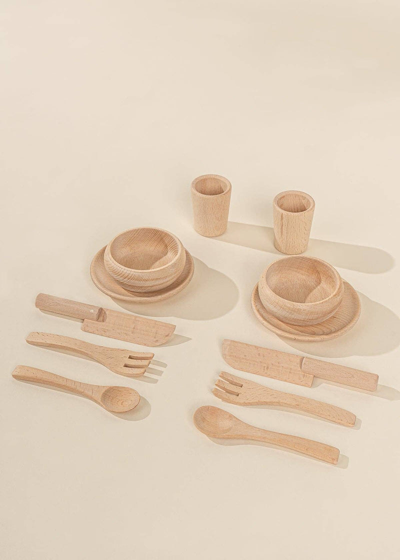 wooden dinnerware playsetr cocovillage 
