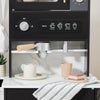 Tiny Land® Iconic Kitchen in Black with pretend play espresso machine