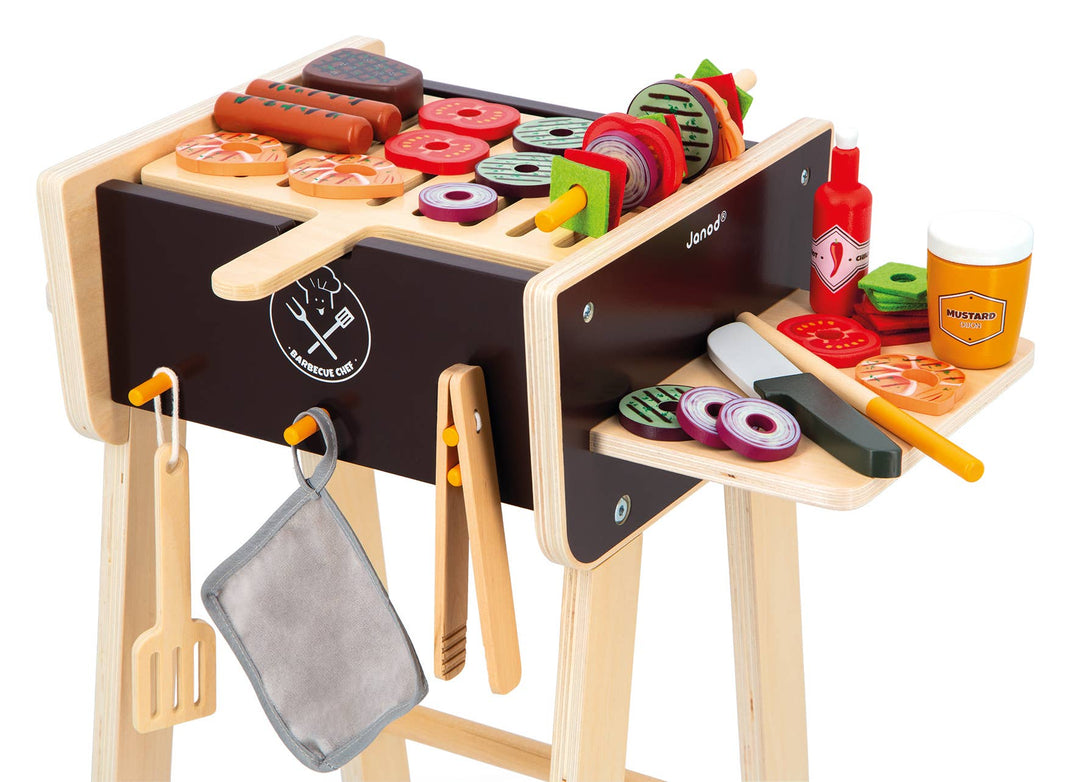 Realistic Janod Barbeque Play Set toy food