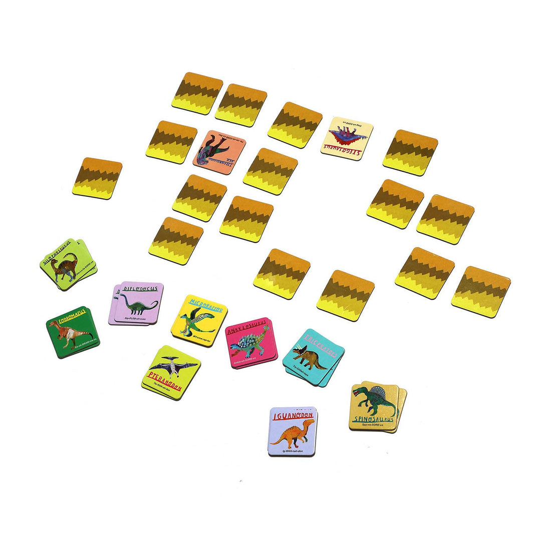 eeBoo Oppenheim Gold Award winning dinosaur memory matching game for 1 to 4 players