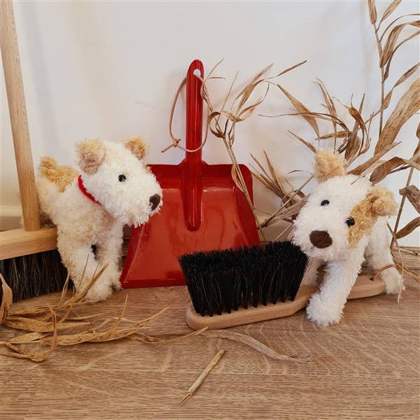 Lifestyle view of the Egmont Pretend Play Dustpan & Brush, encouraging independence with Montessori toys for kids