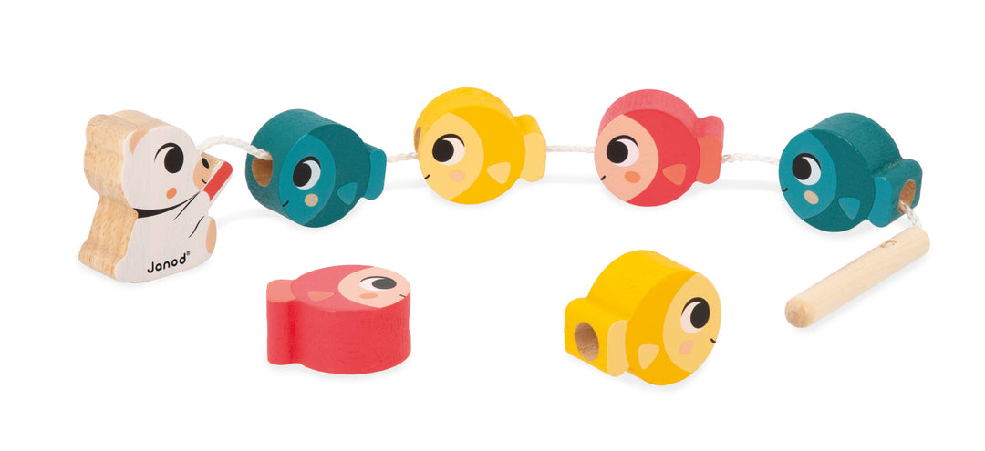 Fish threading beads from Janod Toy Box 18 months