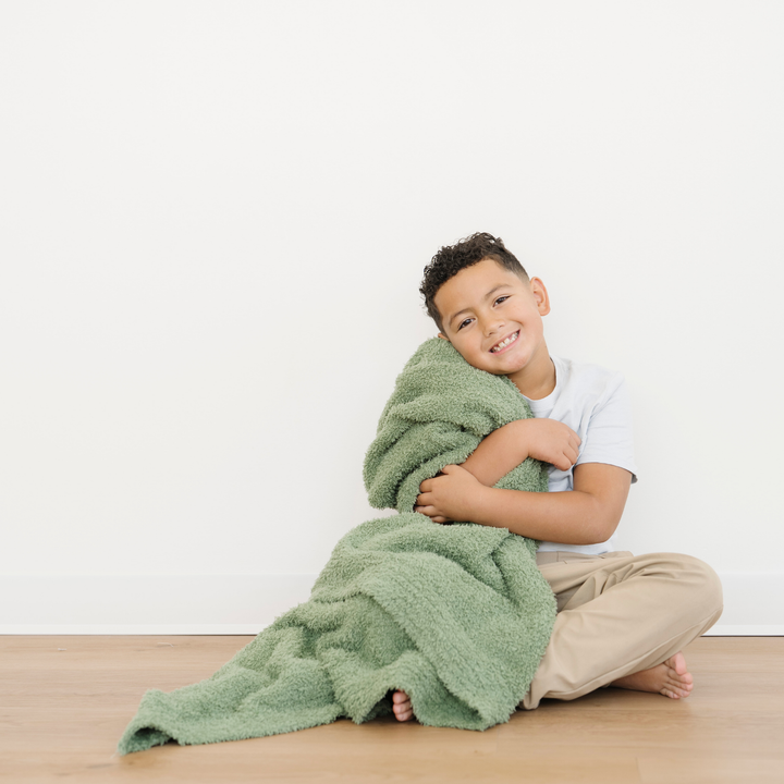Wrap toddlers in Olive Saranoni BAMBONI¨ Toddler Blanket, perfect for baby girl blankets.