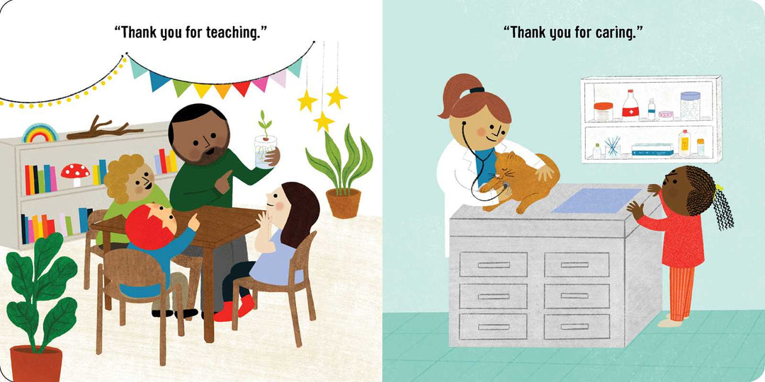 Illustrated hug page from Thank You Book by Danna Smith Simon & Schuster toddler book