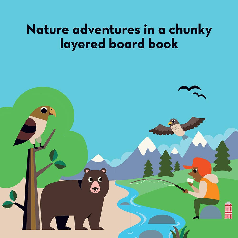 chunky board book portraying different nature scenery for baby to explore