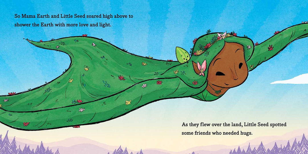 Whale hug illustration from Little Seed children's board book about love by Benson Shum