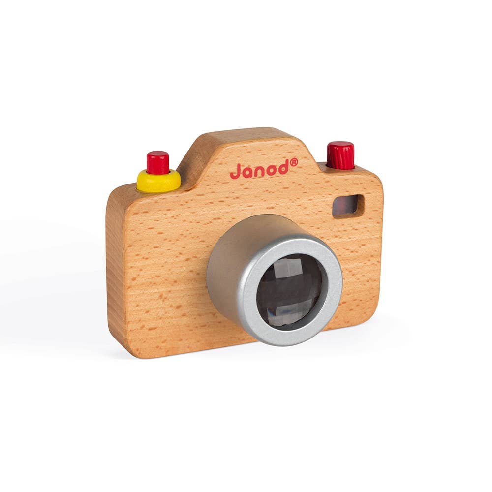 play pretend creative childrens toys interactive wooden camera by janod