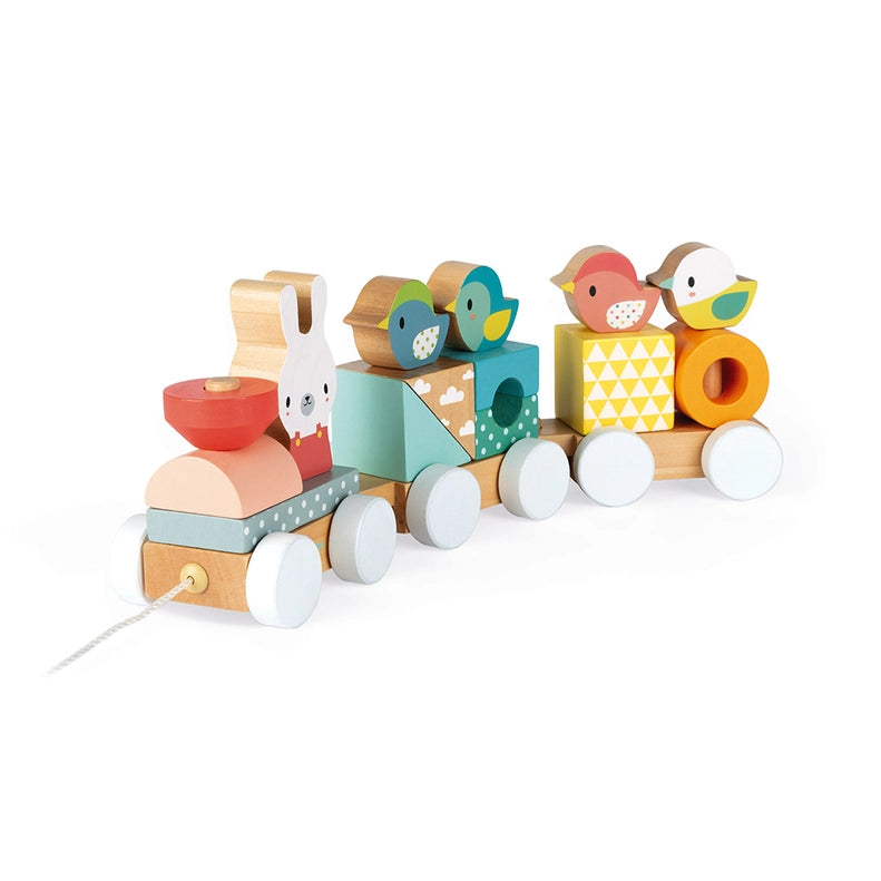 Little ones will love the Janod Pure Train, a beautiful example of classic wood toys.