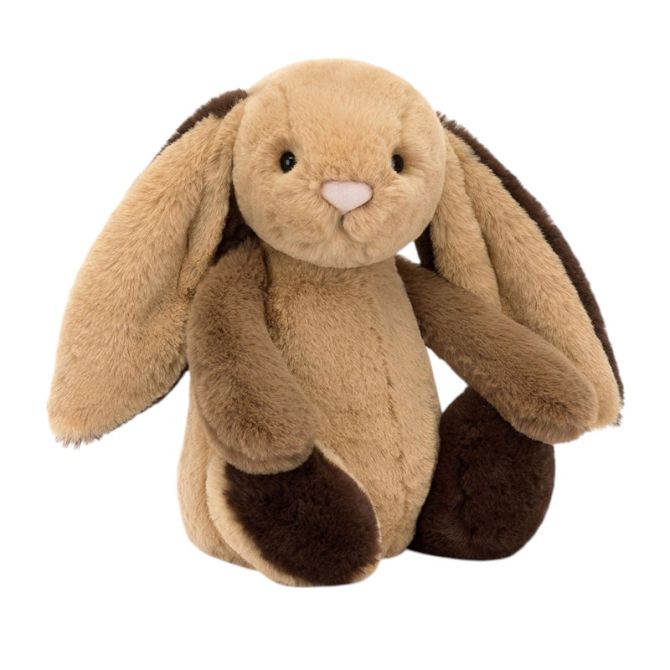 Jellycat Bashful Patchwork Brown Bunny Original plush stuffed animal, soft cuddly toy for babies and kids, luxury plush toy, giftable stuffed animal, nursery decor plush, high-quality Jellycat soft toy
