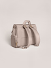 Removable stroller straps on the JuJuBe Diaper Satchel in Taupe for hands-free convenience