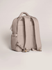 JuJuBe Classic Diaper Backpack in Taupe with adjustable shoulder straps and easy access pockets