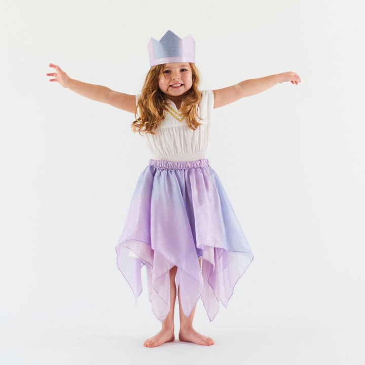 sara's silks matching flower power purple costume with skirt and crown 