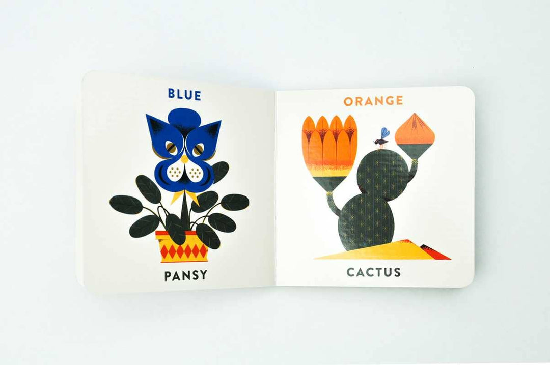 Interior color concept page from Babylink garden book for baby shower gift