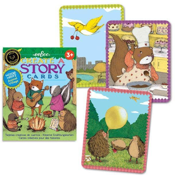 eeBoo Animal Village Create a Story 36-card set arranged in storytelling sequence