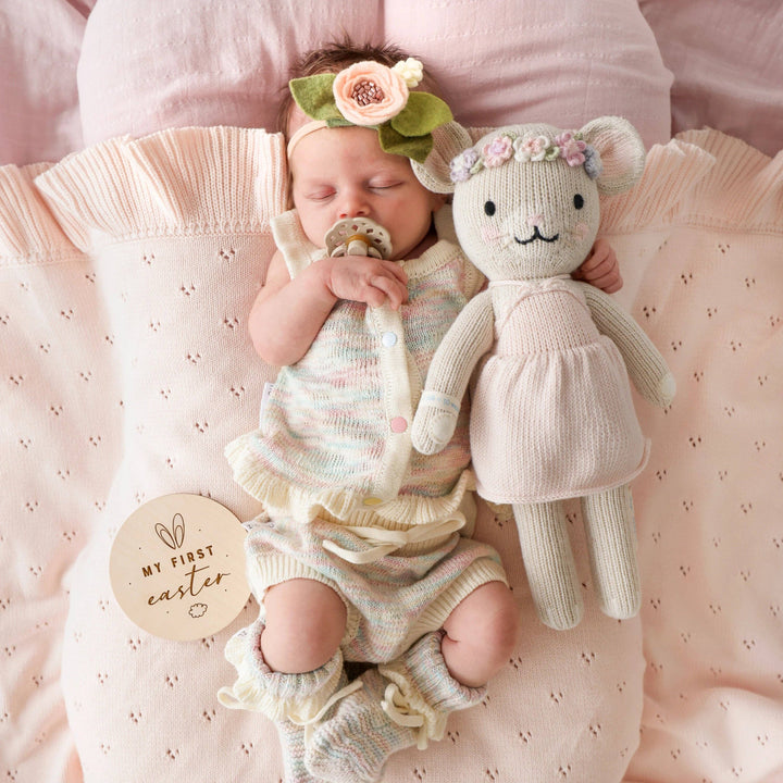 Cuddle + Kind Emma the Mouse sustainable handcrafted hand made woven doll