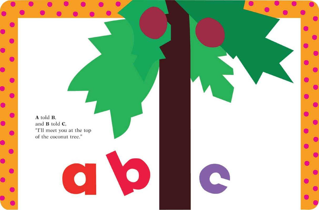 Bold colorful ABC illustration from Chicka Chicka Boom Boom classic alphabet book