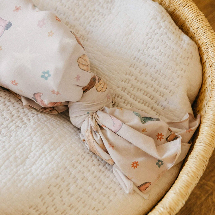 Baby shower gift idea: Copper Pearl Cheyenne oversized knit swaddle blanket