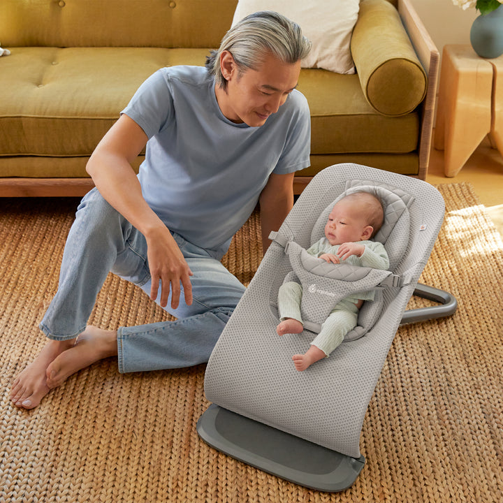 Ergo baby bouncer, light grey bouncer for babies