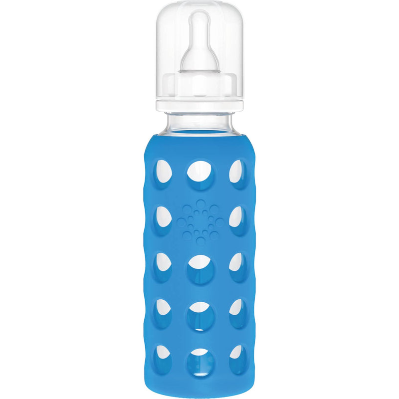 lifefactory blue glass baby bottle