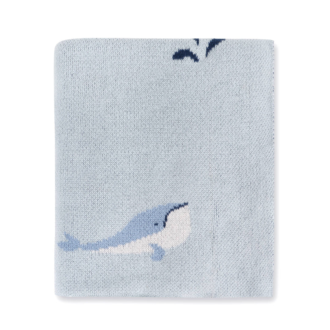 Keep babies warm with Viverano Organics Whales Baby Blanket, ideal baby girl blankets for naps or stroller rides.