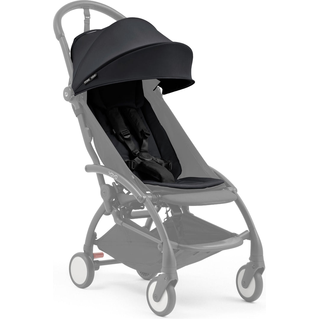 Stokke YOYO⁵ Seat Pack in Black, stroller seat and canopy from 6 months