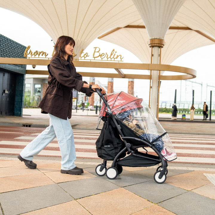 Clear stroller rain cover for the Stokke YOYO⁵ Seat Pack