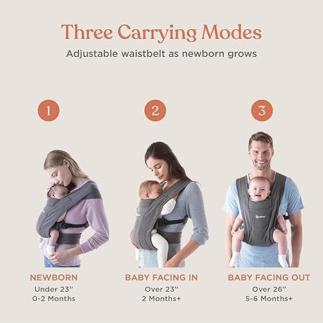 Tthe Ergobaby Embrace Newborn Carrier wraps newborns in comfort like the best baby carrier can.