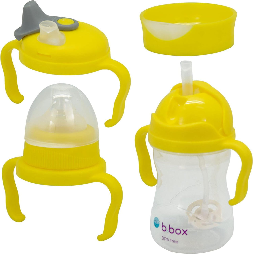 b box training cup transition pack for babies in lemon