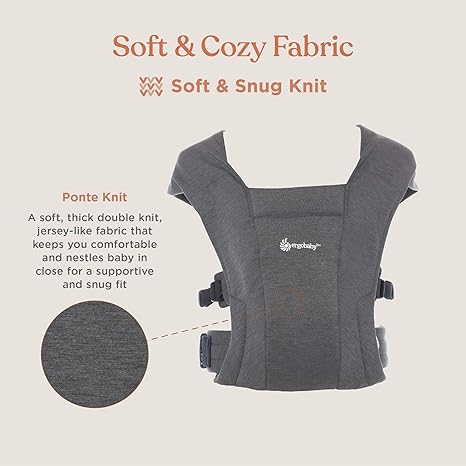 Snuggly and soft, the Ergobaby Embrace Newborn Carrier is ideal as a comfortable baby carrier for every day.