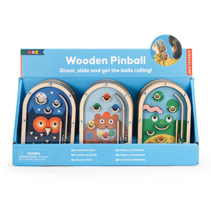 Wooden Pinball assorted children's games in package