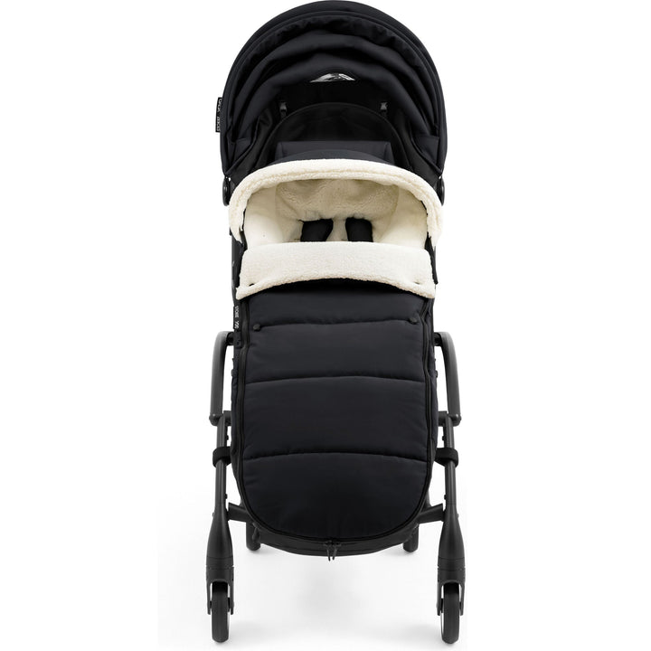Black YOYO Footmuff by Stokke, water-repellent stroller footmuff