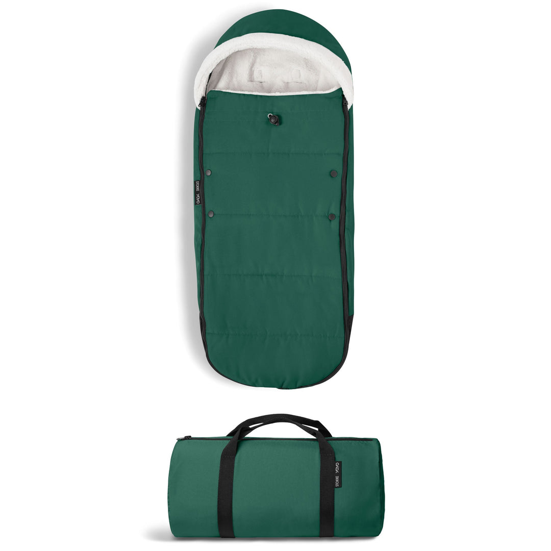 Stokke YOYO Footmuff in Forest, fleece-lined stroller footmuff