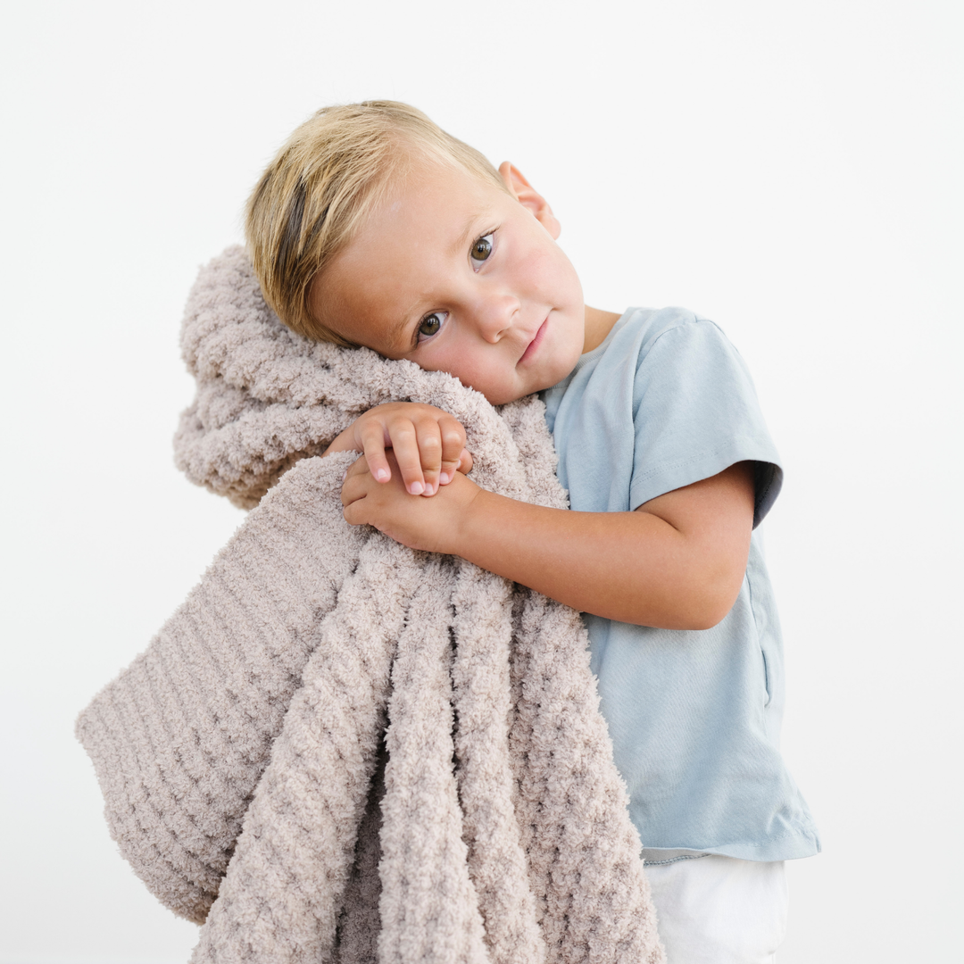 Saranoni Waffle Knit Toddler Blanket in Wheat delivers softness parents love, perfect for baby boy blankets.