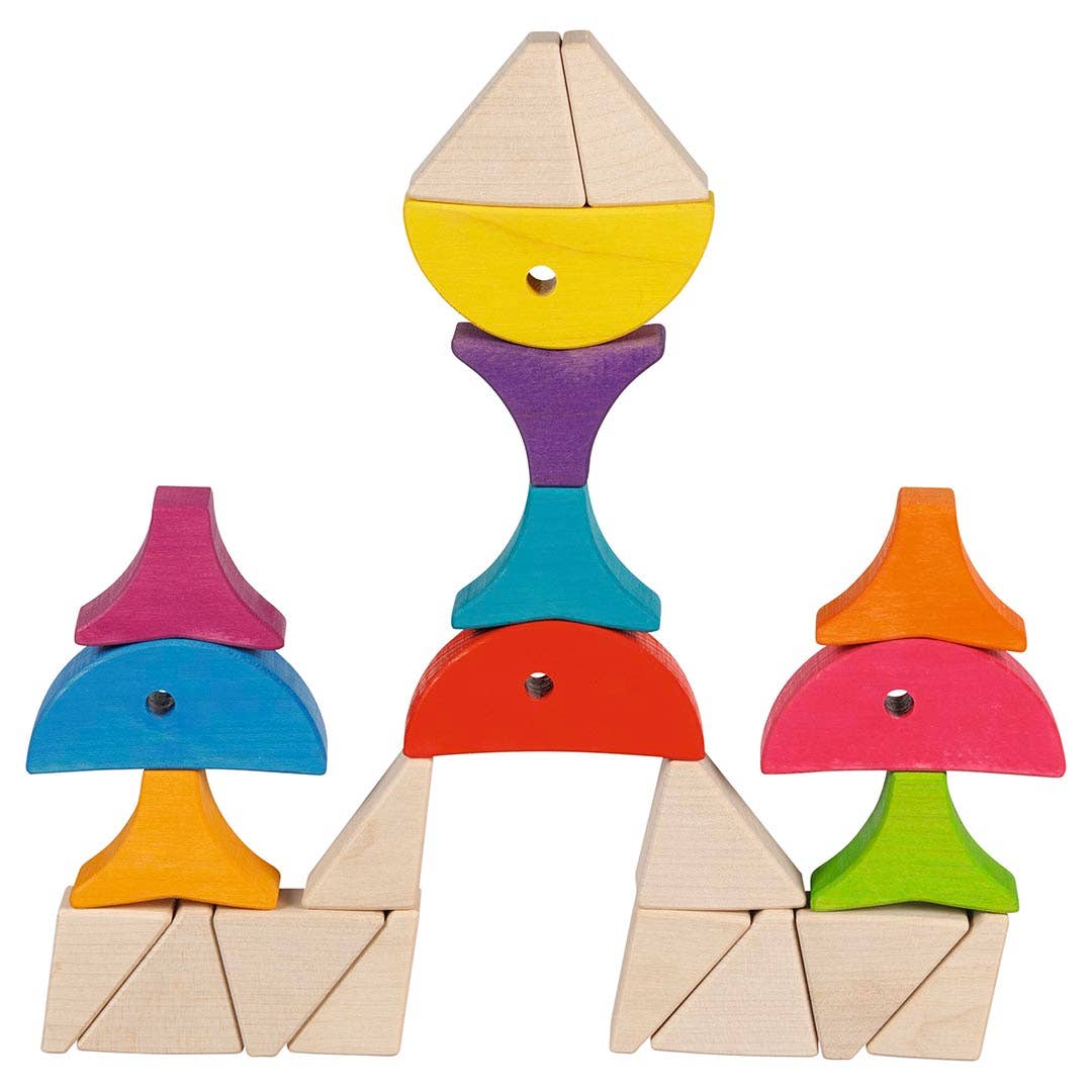 Develop problem-solving skills with the Goki Colour and Shape Sorting Game - 6 colourful fishes, a Montessori toy.